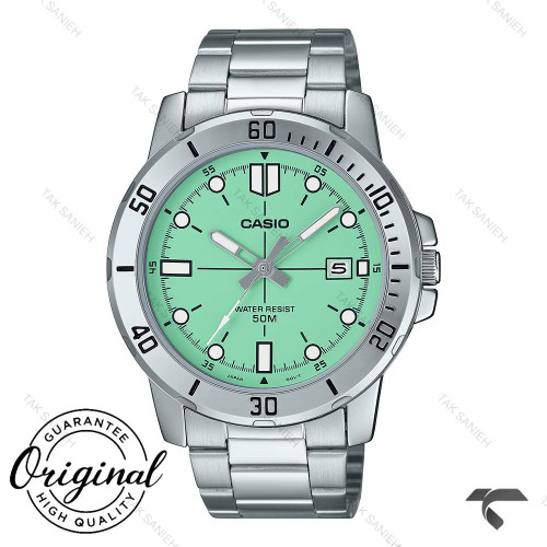 ساعت کاسیو مردانه MTP-VD01D-3E1VU سیلور صفحه تیفانی Casio-10421-G ساعت کاسیو مردانه MTP-VD01D-3E1VU سیلور صفحه تیفانی Casio-10421-G