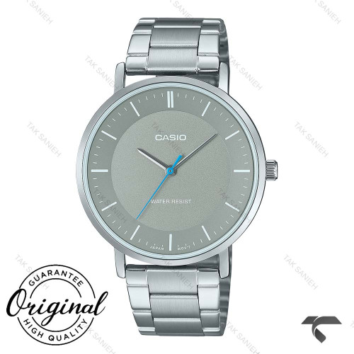 ساعت مچی کاسیو MTP-VT04D-8E مردانه سیلور صفحه طوسی Casio-10425-G