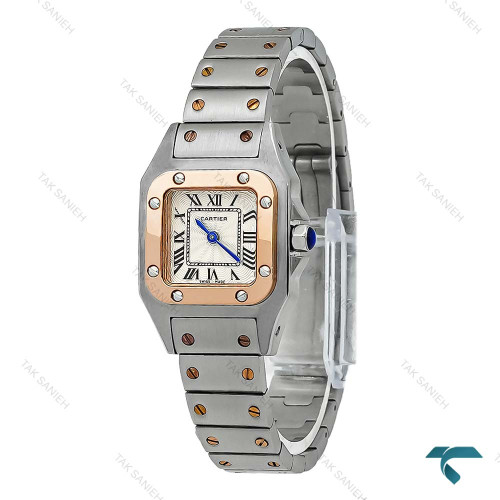 کارتیر زنانه مدل سانتوس دورنگ رزگلد اسمال Cartier-8752-S-L