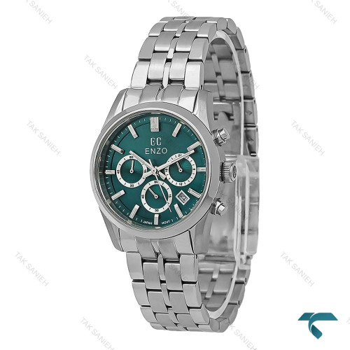 ساعت زنانه انزو اورجینال EC-3122 سه موتوره سیلور آبی اطلسی Enzo-8779-L