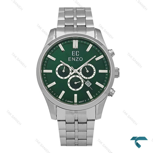 ساعت مچی انزو کورنوگراف EC-3122 اورجینال مردانه صفحه سبز Enzo-8787-G