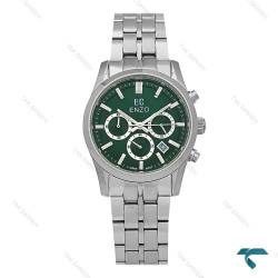 ساعت زنانه انزو کورنوگراف EC-3122 اورجینال سیلور صفحه سبز Enzo-8788-L