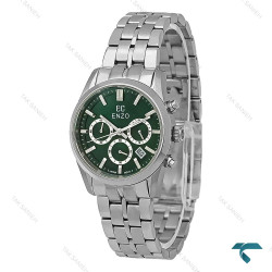 ساعت زنانه انزو کورنوگراف EC-3122 اورجینال سیلور صفحه سبز Enzo-8788-L