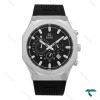 ساعت مردانه انزو EC-3120 سه موتوره مشکی قاب سیلور بند رابر Enzo-8793-G