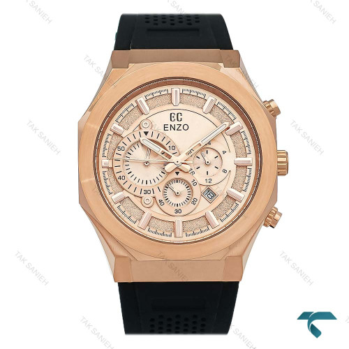 ساعت مردانه اورجینال انزو EC-3120 رزگلد بند رابر مشکی Enzo-8797-G ساعت مردانه اورجینال انزو EC-3120 رزگلد بند رابر مشکی Enzo-8797-G