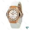 ساعت هابلوت زنانه دورنگین بند رابر سفید قاب رزگلد Hublot-8803-L ساعت هابلوت زنانه دورنگین بند رابر سفید قاب رزگلد Hublot-8803-L