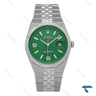 ساعت مچی رولکس لند دوئلر مردانه سیلور صفحه سبز Rolex-8813-G