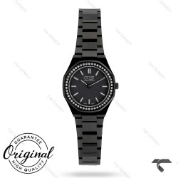 ساعت کرست زنانه 6376-3 فول مشکی دورنگین Crest-11195-L