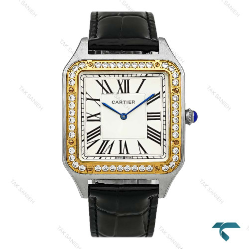 ساعت کارتیه سانتوس دومونت مردانه دورنگین طلایی Cartier-8882-G ساعت کارتیه سانتوس دومونت مردانه دورنگین طلایی Cartier-8882-G