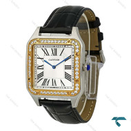 ساعت کارتیه سانتوس دومونت مردانه دورنگین دو رنگ طلایی Cartier-8882-G