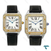 ست کارتیه سانتوس دومونت دورنگ طلایی دورنگین Cartier-8884-S