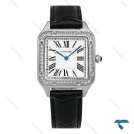 ساعت کارتیه سانتوس دومونت سیلور دورنگین متوسط Cartier-8886-L