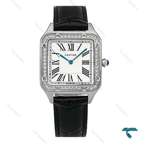 کارتیه سانتوس دومونت سیلور دورنگین متوسط Cartier-8886-L کارتیه سانتوس دومونت سیلور دورنگین متوسط Cartier-8886-L