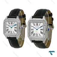 ساعت ست کارتیر دومونت سیلور دورنگین Cartier-8887-S ساعت ست کارتیر دومونت سیلور دورنگین Cartier-8887-S