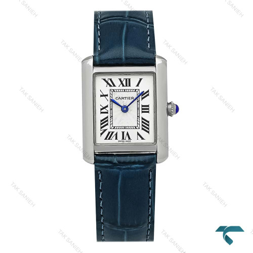 ساعت کارتیه تانک زنانه بند چرمی سرمه ای اسمال Cartier-8889-L ساعت کارتیه تانک زنانه بند چرمی سرمه ای اسمال Cartier-8889-L
