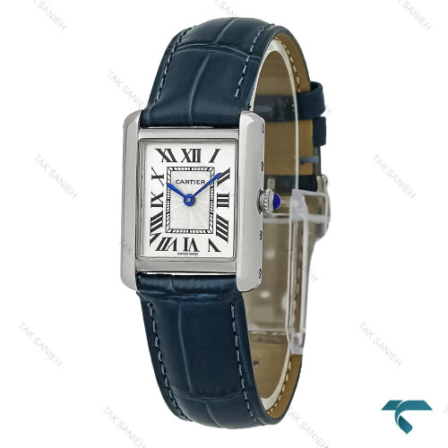 ساعت کارتیه تانک زنانه بند چرمی سرمه ای اسمال Cartier-8889-L ساعت کارتیه تانک زنانه بند چرمی سرمه ای اسمال Cartier-8889-L