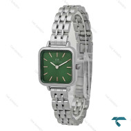 ساعت زنانه دنیل ولینگتون مربعی سیلور صفحه سبز DW-8930-L