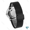 دنیل ولینگتون مردانه بند حصیری تمام مشکی قاب سیلور DW-8932-G