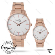ساعت لاکسمی ست 8122-1 رزگلد صفحه سفید Laxmi-9128-S