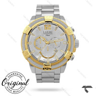 ساعت لاکسمی مردانه 8123-6 دورنگ طلایی کورنوگراف Laxmi-9131-G