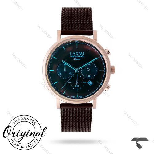 لاکسمی مردانه 8124 بند حصیری قهوه ای قاب رز صفحه آبی Laxmi-9136-G لاکسمی مردانه 8124 بند حصیری قهوه ای قاب رز صفحه آبی Laxmi-9136-G