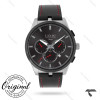 لاکسمی کورنوگراف 8131-3 مردانه قاب سیلور بند چرم مشکی Laxmi-9152-G
