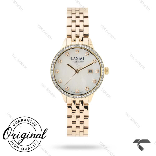 ساعت طلایی لاکسمی زنانه 8139-6 دورنگین صفحه سفید Laxmi-9172-L ساعت طلایی لاکسمی زنانه 8139-6 دورنگین صفحه سفید Laxmi-9172-L