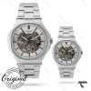 ست ساعت لاکسمی 8150-3 سیلور صفحه اسکلتون Laxmi-9219-S ست ساعت لاکسمی 8150-3 سیلور صفحه اسکلتون Laxmi-9219-S