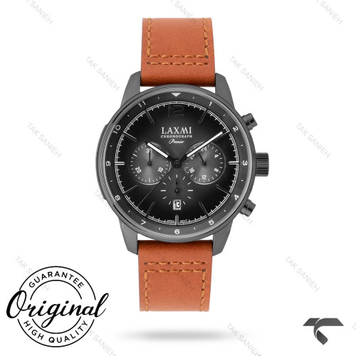 ساعت بند چرم قهوه ای عسلی لاکسمی 8161-4 صفحه مشکی Laxmi-9251-G ساعت بند چرم قهوه ای عسلی لاکسمی 8161-4 صفحه مشکی Laxmi-9251-G