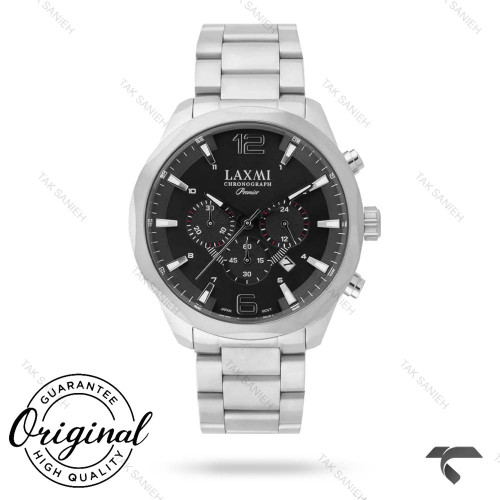 ساعت مردانه 8162-1 لاکسمی سیلور صفحه مشکی Laxmi-9828-G ساعت مردانه 8162-1 لاکسمی سیلور صفحه مشکی Laxmi-9828-G