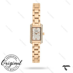 ساعت لاکسمی مستطیلی زنانه 8178-3 رزگلد دورنگین Laxmi-9311-L
