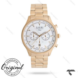 ساعت مردانه لاکسمی 8195-3 طلایی صفحه سفید Laxmi-9394-G
