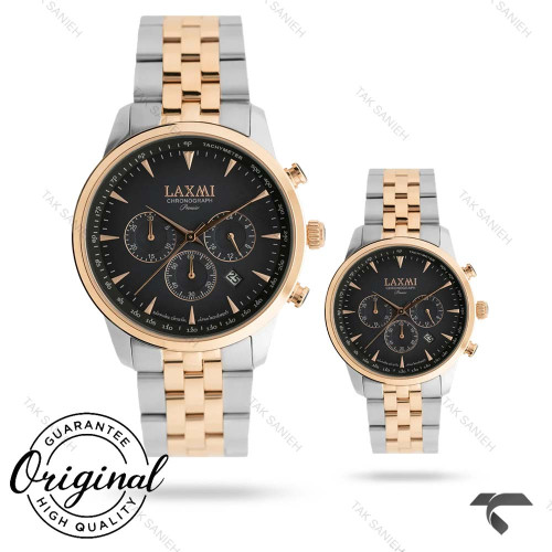 ست لاکسمی 8563-1 دورنگ رزگلد صفحه مشکی Laxmi-9545-S