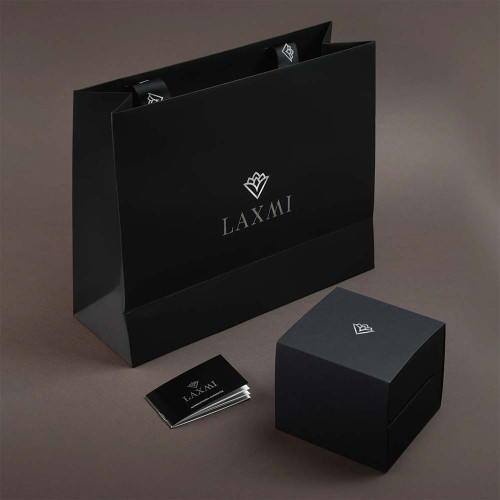 ساعت مچی لکسمی زنانه دورنگ طلایی 8090 دورنگین Laxmi-9101-L