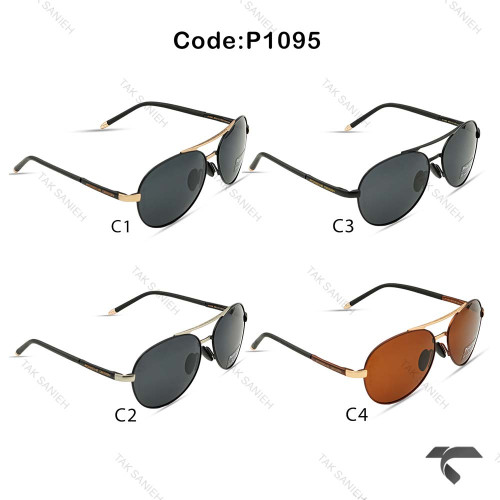 عینک دودی پورشه دیزاین P1095 مردانه یو وی 400 پلاریزه Porsche-9835-G
