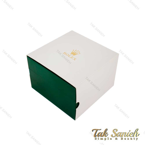 ساعت رولکس دیت جاست دورنگ طلایی پررنگین صفحه تیفانی Rolex-9859-L