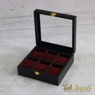 جعبه ساعت مچی 6 تایی رنگ بدنه مشکی Watches-Box-6-5260-U