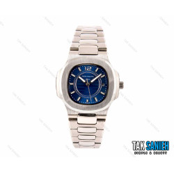 ساعت پتک فلیپ ناتیلوس زنانه نقره ای صفحه سرمه ای Patek-2470-L ساعت پتک فلیپ ناتیلوس زنانه نقره ای صفحه سرمه ای Patek-2470-L
