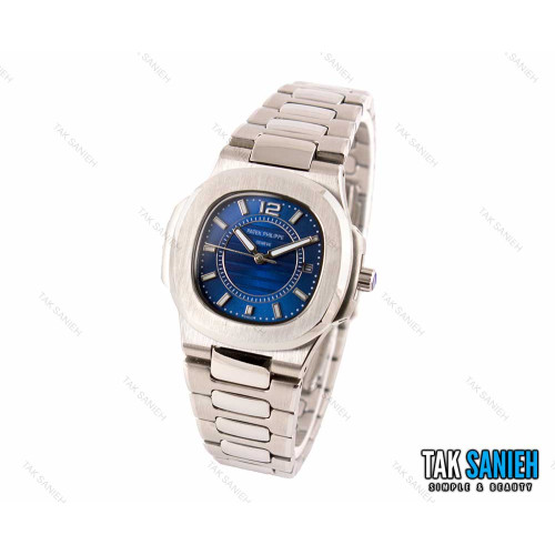 ساعت پتک فلیپ ناتیلوس زنانه نقره ای صفحه سرمه ای Patek-2470-L ساعت پتک فلیپ ناتیلوس زنانه نقره ای صفحه سرمه ای Patek-2470-L