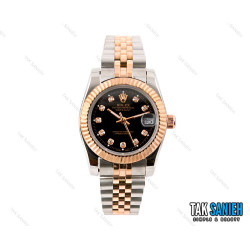 ساعت رولکس دیت جاست زنانه دو رنگ رزگلد مدیوم Rolex-2456-L