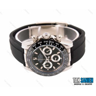 ساعت رولکس مردانه دیتونا بند رابر سیلور مشکی Rolex-2579-G