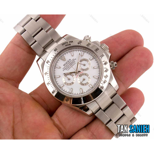 ساعت رولکس مردانه دیتونا نقره ای سفید Rolex-2610-G ساعت رولکس مردانه دیتونا نقره ای سفید Rolex-2610-G