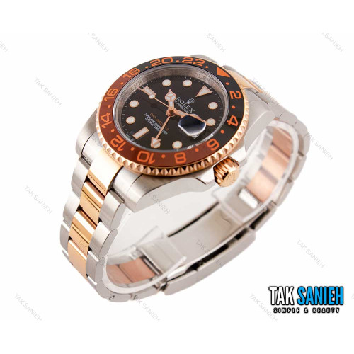 ساعت رولکس جی ام تی مستر 2 مردانه رزگلد سیلور Rolex-2774-G