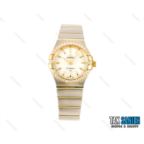 ساعت اومگا کانسلیشن زنانه نگین دار خطی Omega-1497-L