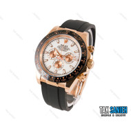 ساعت رولکس مردانه مدل دیتونا بند رابر رزگلد Rolex-1531-G