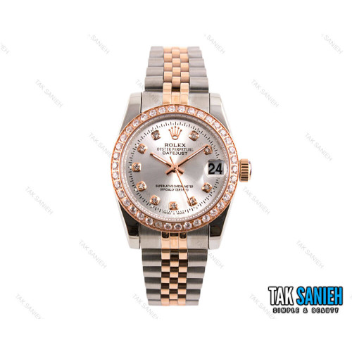 ساعت رولکس زنانه دورنگین دورنگ رزگلد صفحه نقره ای Rolex-1966-L ساعت رولکس زنانه دورنگین دورنگ رزگلد صفحه نقره ای Rolex-1966-L
