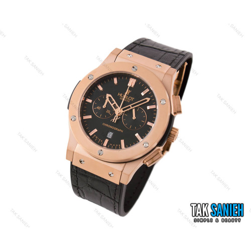ساعت هابلوت مردانه سه موتوره رزگلد مات Hublot-2182-G