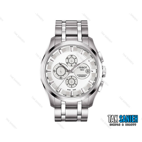 ساعت تیسوت مردانه سه موتوره سیلور سفید Tissot-2110-G