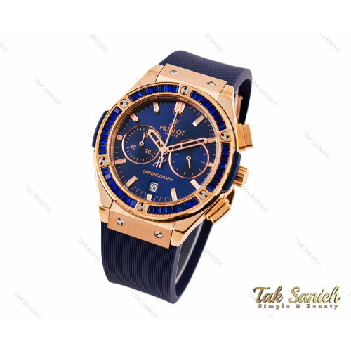 ساعت هابلوت زنانه سه موتوره رزگلد سرمه ای Hublot-2842-L ساعت هابلوت زنانه سه موتوره رزگلد سرمه ای Hublot-2842-L