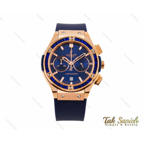 ساعت هابلوت زنانه سه موتوره رزگلد سرمه ای Hublot-2842-L ساعت هابلوت زنانه سه موتوره رزگلد سرمه ای Hublot-2842-L